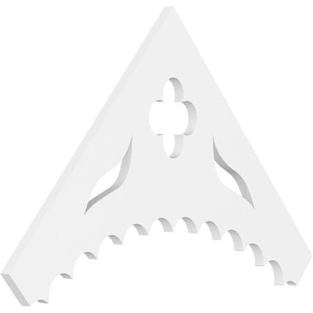 Ekena Millwork Pitch Wellington Architectural Grade PVC Gable Pediment, 36"W x 21"H x 1"P (14/12) GPP036X021X100WEL